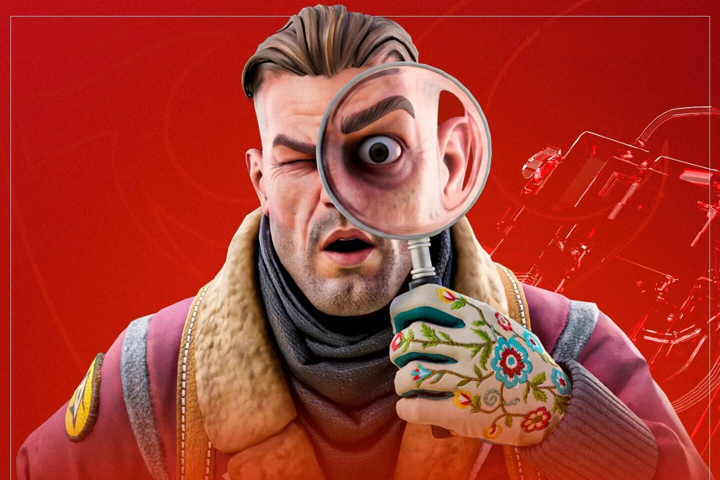 CS2 agent with magnifying glass